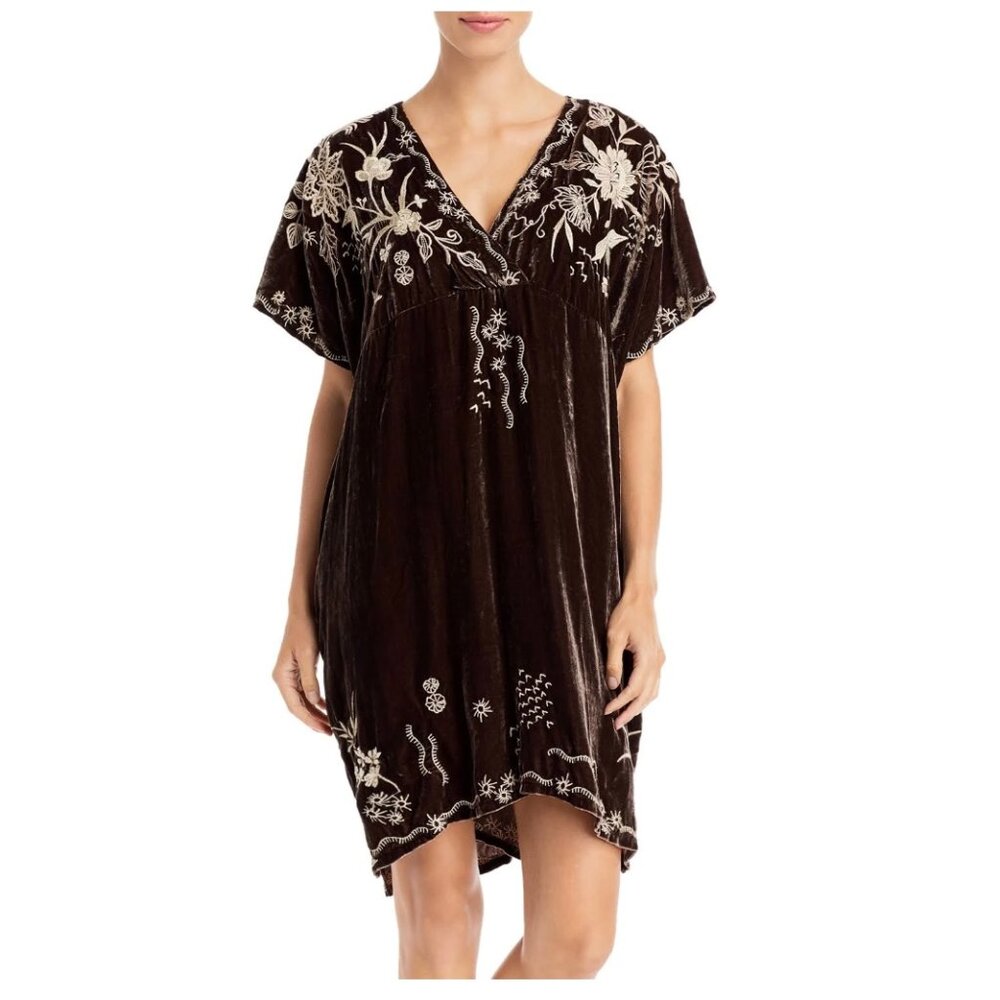 Johnny Was Silk-Blend Maree Velvet Effortless Kaftan